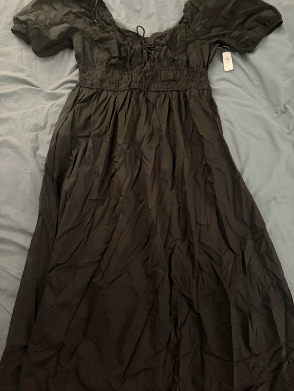 NWT Old Navy Black Maxi Dress with Smocked Waist